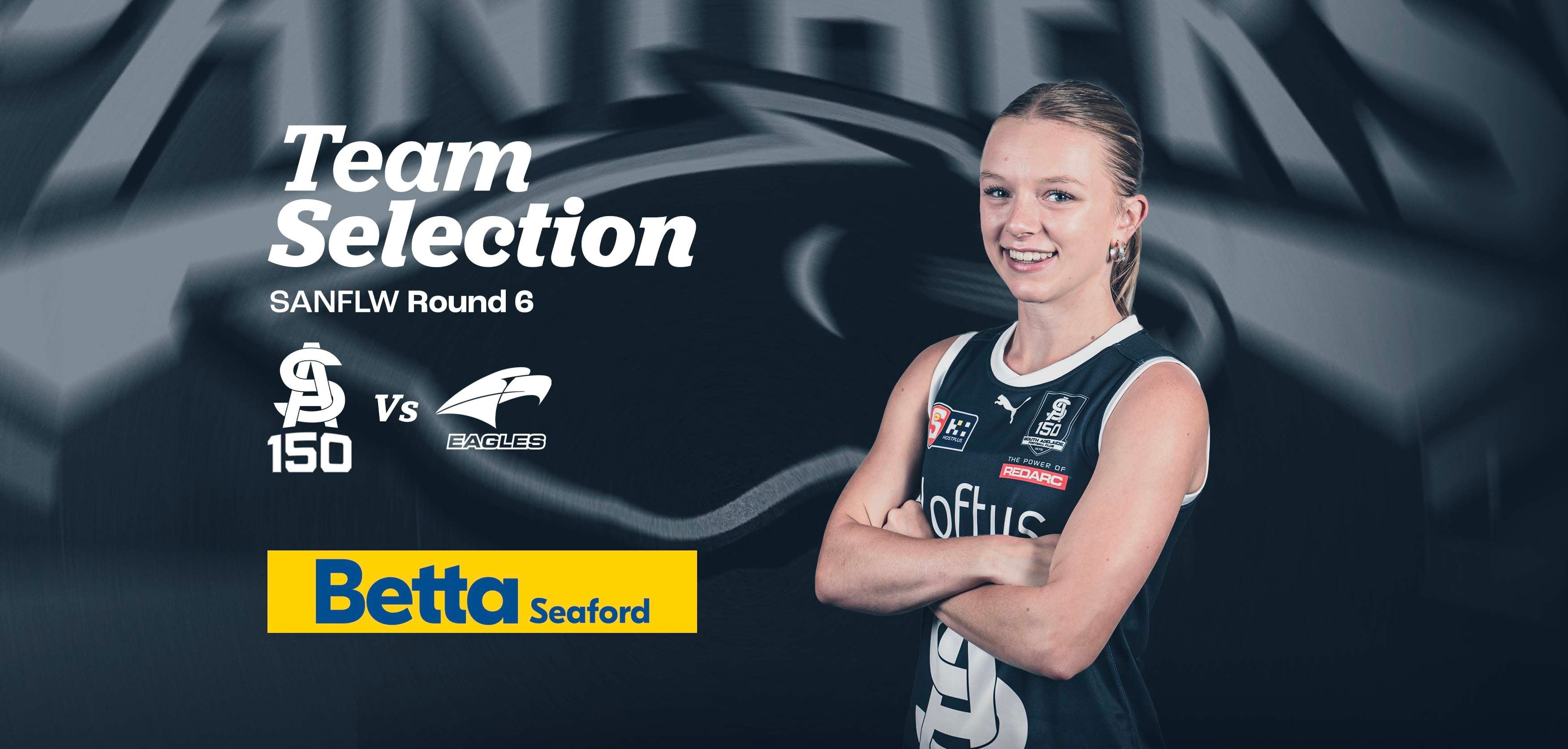BETTA Team Selection: Round 6 SANFLW v Eagles BETTA Team Selection: Round 6 SANFLW v Eagles